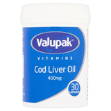 Valupak Cod Liver Oil Capsules Fish Oil Supplement 400mg