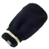 Hydrea London Black Exfoliating Spa Mitt with Medium/Hard Texture - Body Buffer