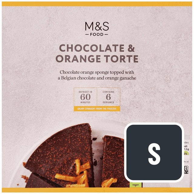 M&S chocolate orange torte 350g, imported from the UK