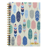 Pukka Pad Carpe Diem B5 Spiral Hardcover Notebook Feathers