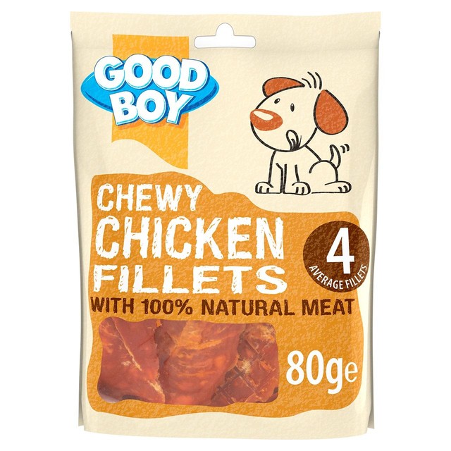 Good Boy Chewy Chicken Fillets dog treats 80g, UK version