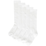 M&S Girls Knee High Pelerine Socks 8-12 White, imported from the UK