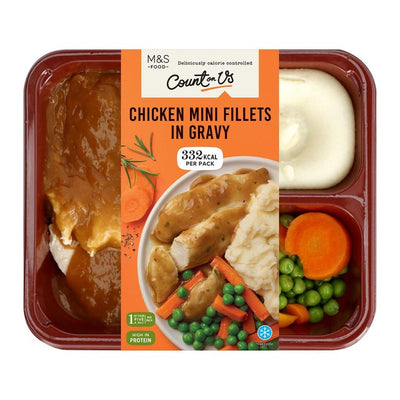 M&S Count On Us Mini Chicken Fillets in Gravy Ready Meal 400g