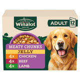 Winalot wet dog food meaty chunks mixed in jelly 12 x 100g (British brand)