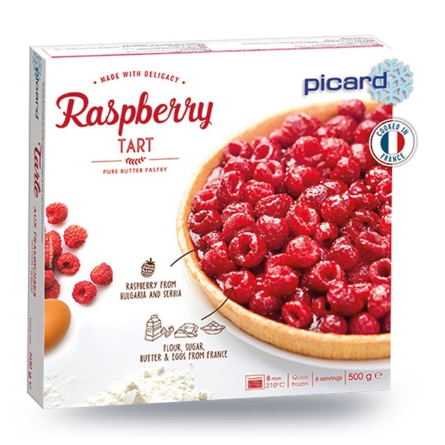 Picard Raspberry Tart 500g, imported from the UK