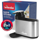 Vileda stainless steel sink organiser with soap dispenser (British brand)