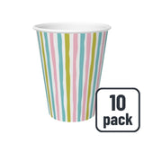 Duni Multi Stripes Party Cups Paper Cups 10 per pack