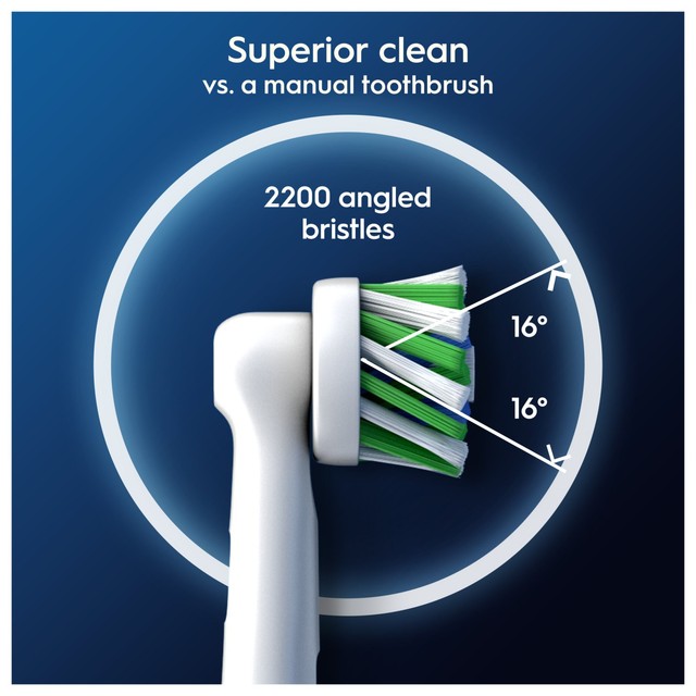 Oral-B Pro Cross Action toothbrush heads white 4 pack (British brand)