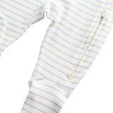 M&S cotton rich ribbed sleepsuits blue 0-3 months, imported from the UK