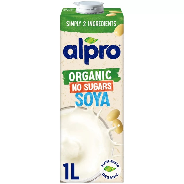 Alpro Organic Soya No Sugars Dairy Free Drink 1L - British product
