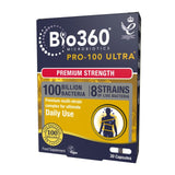 Natures Aid Bio360 Pro-100 Ultra Probiotic Capsules 30 Capsules - British product