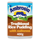 Ambrosia Traditional Rice Pudding with Sultanas and Nutmeg 400g Tinned Rice Pudding