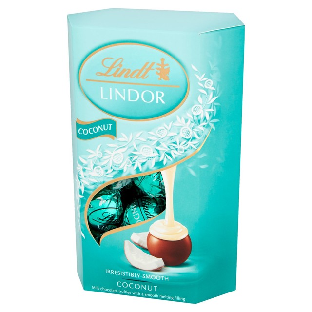 Lindt Lindor coconut chocolate truffles 200g, UK version