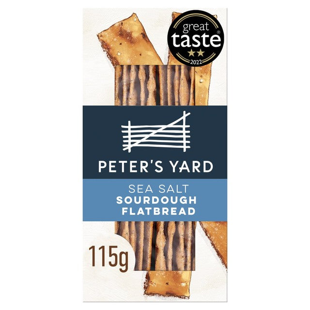 Peter's Yard sea salt sourdough flatbreads 115g, imported from the UK