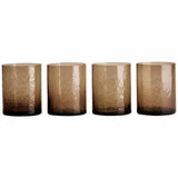 M&S Hammered Brown Glass Tumblers Set of 4