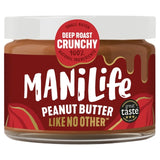 ManiLife deep roast crunchy peanut butter 275g, imported from the UK