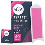 Veet wax strips for legs normal skin 40 strips (British brand)