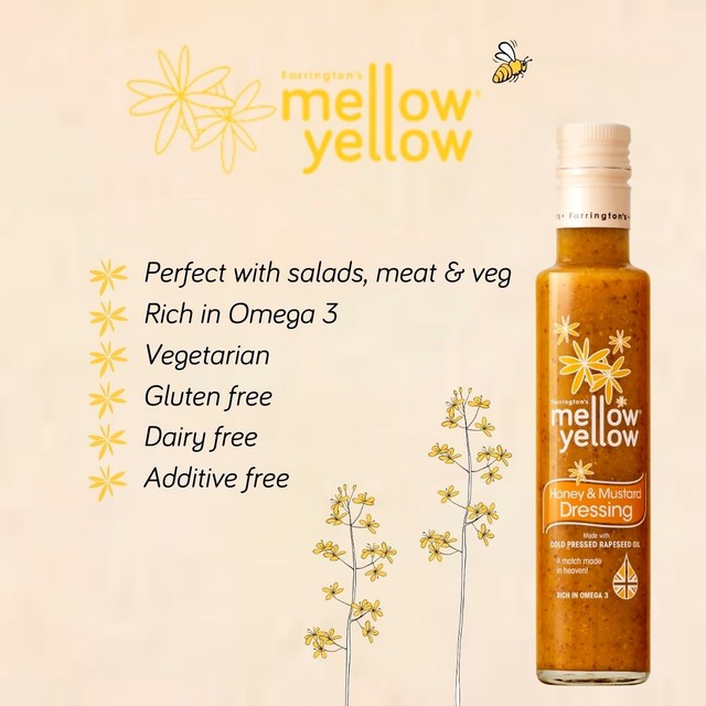 Farringtons Mellow Yellow honey mustard dressing 250ml - British product