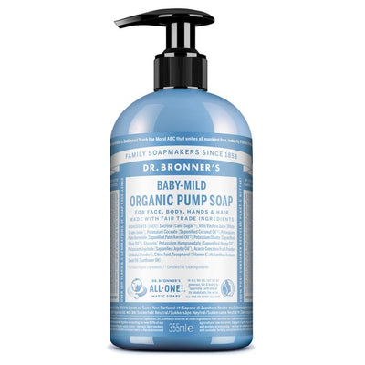 Dr Bronner Unscented Organic Baby Pump Soap 355ml