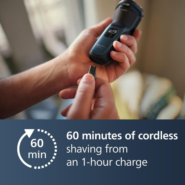 Philips Wet & Dry Electric Shaver Series 3000, imported from the UK