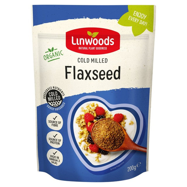 Linwoods milled organic flaxseeds 200g, UK version