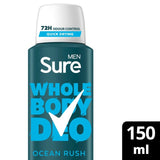 Sure Men Ocean Rush whole body deodorant spray 150ml (British brand)