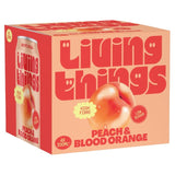Living Things Peach & Blood Orange Biotic Soda Prebiotic Drink 4 x 330ml