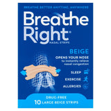 Breathe Right Natural Tan Nasal Strips Snore Relief 10 per pack