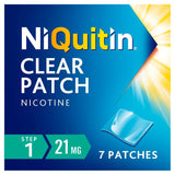 NiQuitin CQ 21mg Clear Patch Step 1, imported from the UK