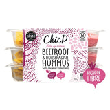ChicP Velvet Beetroot & Horseradish Hummus and Corn Chips Snack Pack 153g