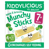 Kiddylicious Apple & Broccoli Munchy Sticks baby snacks 4 x 4g, UK version