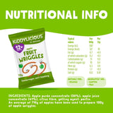 Kiddylicious Apple Wriggles baby snacks 4 x 12g, UK version
