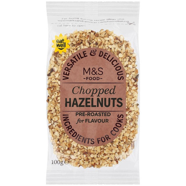 M&S roasted chopped hazelnuts 100g, imported from the UK