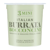 M&S Italian Burrata Bocconcini soft cheese 420g, imported from the UK