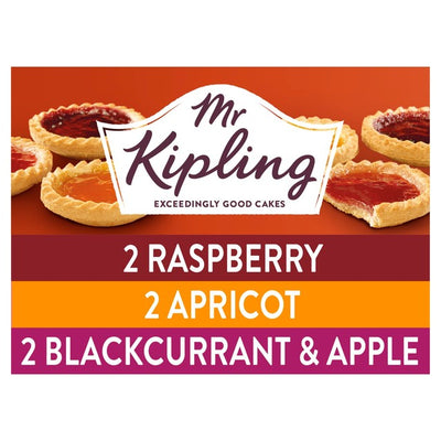 Mr Kipling Jam Tarts Assorted Flavours Sweet Treats Pack of 6