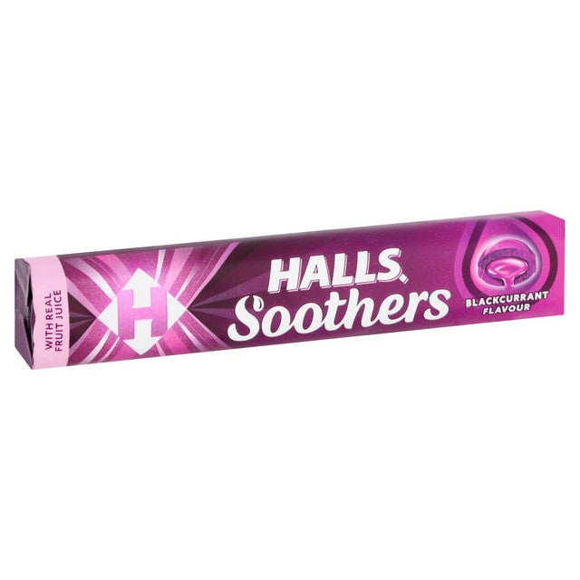 Halls Soothers blackcurrant flavour sweets 45g, UK version