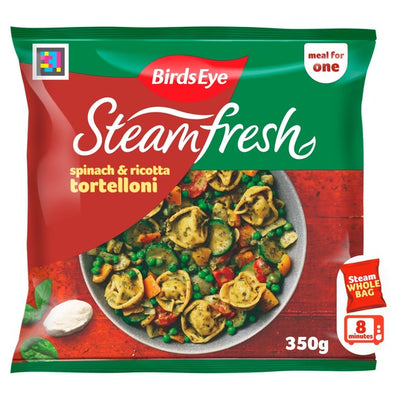 Birds Eye Steamfresh Spinach & Ricotta Tortelloni Frozen Filled Pasta Meal 350g