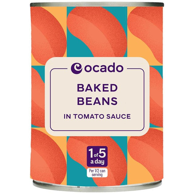 Ocado Baked Beans in Tomato Sauce 420g, imported from the UK