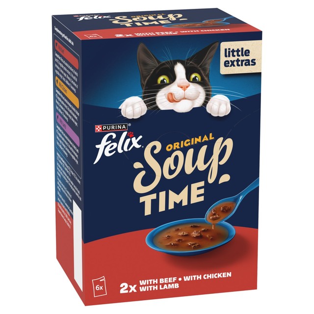 Felix wet cat food Chicken, Beef & Lamb 6 x 48g - British product
