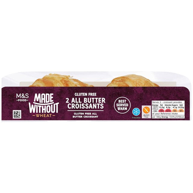M&S gluten-free all butter croissants 2 pack, imported from the UK