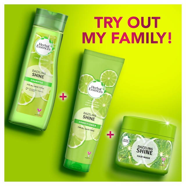 Herbal Essences Dazzling Shine Lime Shampoo 400ml - British product