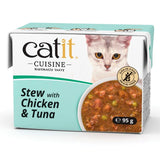 Catit wet cat food Chicken & Tuna Stew 95g - British product