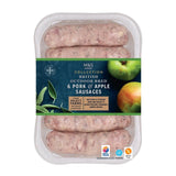 M&S pork and apple Bramley sausages 400g, imported from the UK