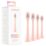 Ordo Sonic Toothbrush Replacement Heads Rose Gold 4 Pack