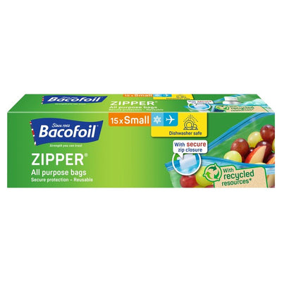 Bacofoil Små allsidige glidelås fryseposer 15-pakning