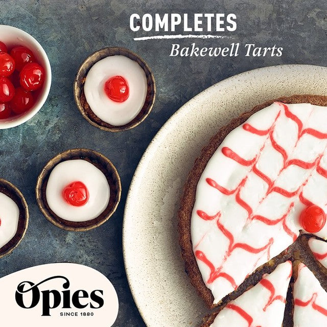 Opies cocktail cherries maraschino 225g, imported from the UK