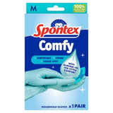 Spontex Soft Hands Gloves With Almond Oil - Medium Household Rubber Gloves