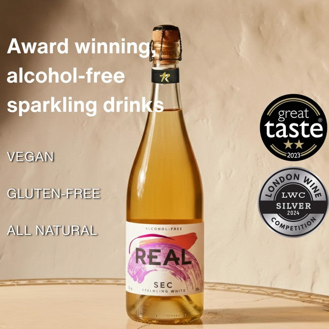 Real Sec sparkling tea 75cl, imported from the UK