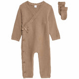 M&S Knit Moss Stitch Mink All-in-One NB