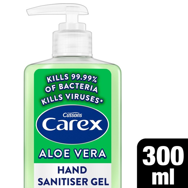 Carex aloe vera hand sanitiser gel 300ml - British product